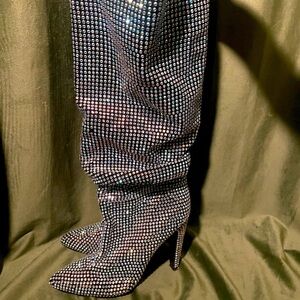 Rhinestone Steve Madden Boots YSL inspo
